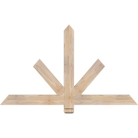 Ekena Millwork Kennewick Smooth Timber Gable Bracket, Douglas Fir, 48"W x 28"H x 1 1/2"D x 3 1/2"F, 14/12 Pitch GBW048X28X0204KEN00SDF